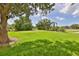Serene view of the golf course with mature trees creating a peaceful and picturesque setting at 4480 Fairways Blvd # 109, Bradenton, FL 34209