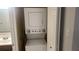 Stackable washer and dryer in a closet at 5022 Bordeaux Village Pl # 102, Tampa, FL 33617