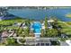 Resort-style pool and community area with lake views at 1119 Waterline Ct, Sarasota, FL 34240