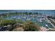 Aerial view of a marina and waterfront park at 33 S Gulfstream Ave # 1007, Sarasota, FL 34236