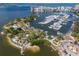 Aerial view of waterfront property with marina, park and residential buildings at 33 S Gulfstream Ave # 1007, Sarasota, FL 34236