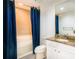 Bathroom with tub, shower, and granite vanity at 808 3Rd W Ave # 701, Bradenton, FL 34205