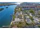 Aerial view of waterfront homes and community near the ocean at 1358 Moonmist Dr # B4, Sarasota, FL 34242