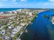 Aerial showcasing waterfront community near beach and ocean at 1358 Moonmist Dr # B4, Sarasota, FL 34242