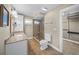 Elegant bathroom with granite countertop and walk-in shower at 1358 Moonmist Dr # B4, Sarasota, FL 34242