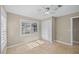 Spacious bedroom with a large closet and window at 1358 Moonmist Dr # B4, Sarasota, FL 34242