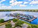 Aerial view of marina with numerous boats at 5130 Tidewater Preserve Blvd, Bradenton, FL 34208