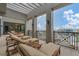 Relaxing balcony with lounge chairs and cityscape views at 50 Central Ave # 17Phc, Sarasota, FL 34236