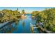 Tranquil canal view with lush vegetation at 1243 Starboard Ln, Sarasota, FL 34242