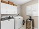 Laundry room with washer, dryer, and cabinets at 5234 Cooper Ter, Port Charlotte, FL 33981