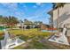 Relaxing patio area with picnic table and benches at 7201 29Th Avenue W Dr # 306, Bradenton, FL 34209