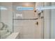 Elegant shower with glass enclosure and modern fixtures at 18122 Harwich Pl, Bradenton, FL 34202
