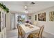 Light and airy dining room with pool access at 12 Golfview Rd, Rotonda West, FL 33947