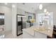 Modern kitchen featuring stainless steel appliances and granite countertops at 5296 White Sand Ne Cir, St Petersburg, FL 33703