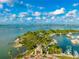 Aerial view of waterfront property with marina and boats at 33 S Gulfstream Ave # 307, Sarasota, FL 34236