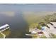 Aerial view of a boat ramp and small building at 117 Hillcrest Dr, Bradenton, FL 34209