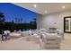 Evening view of the pool and patio furniture at 1212 Center Pl, Sarasota, FL 34236