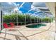 Inviting kidney-shaped pool with screened enclosure at 2629 Rolling Rd, North Port, FL 34288