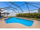 Relaxing screened-in pool, perfect for lounging at 4135 Dover E Dr, Bradenton, FL 34203