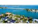 Wide shot of waterfront homes and bridge at 109 N Warbler Ln, Sarasota, FL 34236