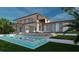 Luxury pool and patio area with modern furniture and landscaping at 109 N Warbler Ln, Sarasota, FL 34236