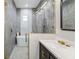 Spa-like bathroom with walk-in shower and soaking tub at 2129 Lorraine Dr, Port Charlotte, FL 33953