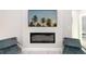 Electric fireplace with a large TV above it in a living room setting at 2129 Lorraine Dr, Port Charlotte, FL 33953