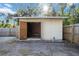 A backyard storage shed, perfect for keeping tools and equipment organized at 611 Mobile Rd, Venice, FL 34293