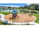 Community playground with play structures near a lake at 8337 Abalone Loop, Parrish, FL 34219