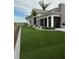 Relaxing backyard with artificial turf and seating at 4734 Tortona Ct, Bradenton, FL 34211