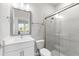 Simple bathroom with a single vanity and shower at 2400 Ezzell Ct, Sarasota, FL 34237