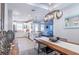 Bright dining room with a wood table and modern chairs at 4747 Motta Ct, Bradenton, FL 34211