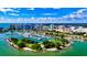 An aerial view of the city skyline and marina at 6241 Timberlake Dr # D7, Sarasota, FL 34243