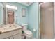 Small bathroom with a shower, toilet and vanity at 14459 River Beach Dr # 112, Port Charlotte, FL 33953