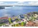 Aerial view of a waterfront house under construction at 1750 Southpointe Dr, Sarasota, FL 34231