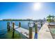 Private dock offering direct waterfront access at 23 Seaside Ct, Holmes Beach, FL 34217