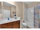 Clean bathroom with a shower/tub combination at 4004 Wildgrass Pl, Parrish, FL 34219