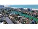 Coastal property shown in an aerial view, highlighting its waterfront location and beach proximity at 515 S Washington Dr, Sarasota, FL 34236