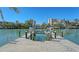Private dock with lift and water access at 515 S Washington Dr, Sarasota, FL 34236