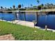 Private dock with a beautiful canal view at 1732 Boca Raton Ct, Punta Gorda, FL 33950