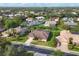 Aerial view of a residential neighborhood featuring well-kept homes and mature trees at 4918 Fallcrest Cir, Sarasota, FL 34233