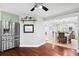 Kitchen with stainless steel refrigerator and hardwood floors at 1954 Datura St, Sarasota, FL 34239