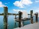 Boat lift at private dock at 65 Lighthouse Point Dr, Longboat Key, FL 34228