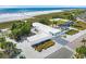 Aerial view of Siesta Beach facilities, including a pavilion and beach access at 6725 Roxbury Dr, Sarasota, FL 34231