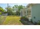 Spacious backyard with grassy area and chain link fence at 6725 Roxbury Dr, Sarasota, FL 34231