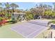 Aerial view of home and private tennis court at 2910 49Th St, Sarasota, FL 34234