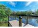 Private dock on a peaceful canal with lush vegetation at 901 30Th E Ct, Bradenton, FL 34208