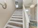 Modern staircase with a clean, minimalist design at 901 30Th E Ct, Bradenton, FL 34208