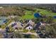 Aerial view of clubhouse, pool, and tennis courts at 9908 Carnoustie Pl, Bradenton, FL 34211