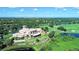 Aerial view of upscale community with golf course at 6836 Bay Hill Dr, Bradenton, FL 34202